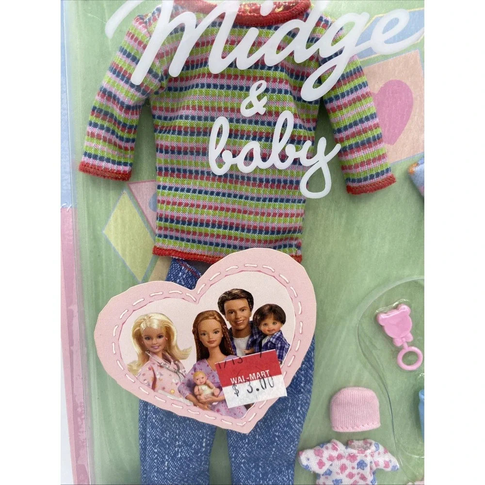 Mattel 2003 Happy Family Midge And Baby Barbie Fashion Pak